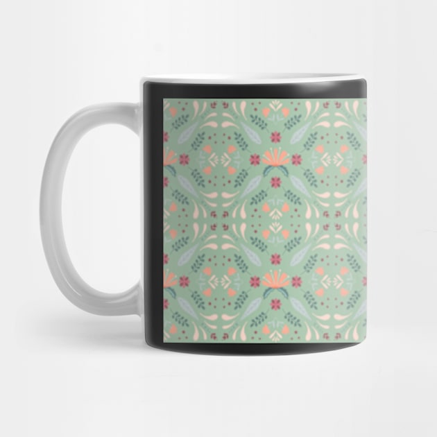 Copy of Floral pattern in bright winter colours by BosskaDesign